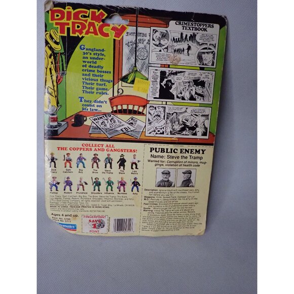 Dick Tracy Steve The Tramp Vintage Playmates Action Figure 1990 with Accessories - Picture 4 of 4